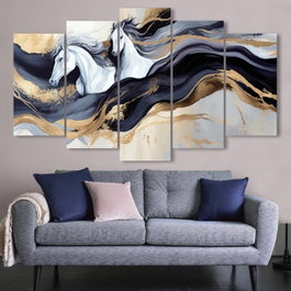 Wallity Cuadro Decorativo MDF 5 Piezas 100 x 60 cm Multicolor